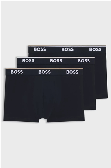 BOSS Trunk 3p Power Erkek 3lü Boxer Mavi