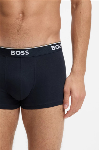 BOSS Trunk 3p Power Erkek 3lü Boxer Mavi