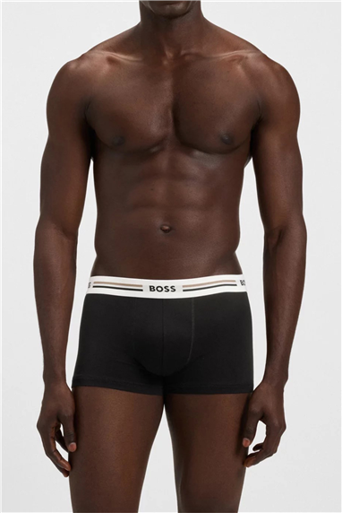 BOSS Trunk 3p Revive Erkek 3lü Boxer Siyah