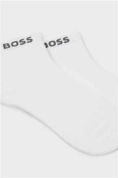 Boss Uni Erkek 2li Çorap Beyaz