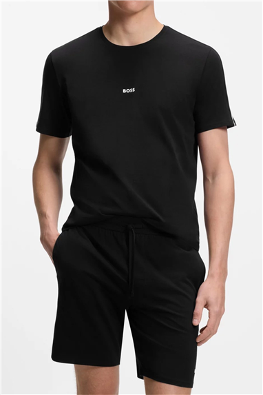 Boss Unique T-Shirtt Erkek Pijama Üstü Siyah
