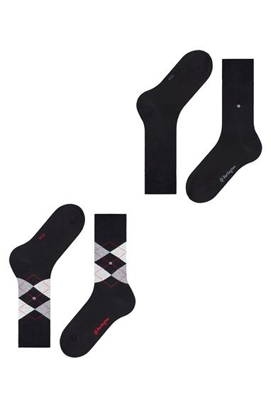 Burlington Erkek 2li Çorap Siyah