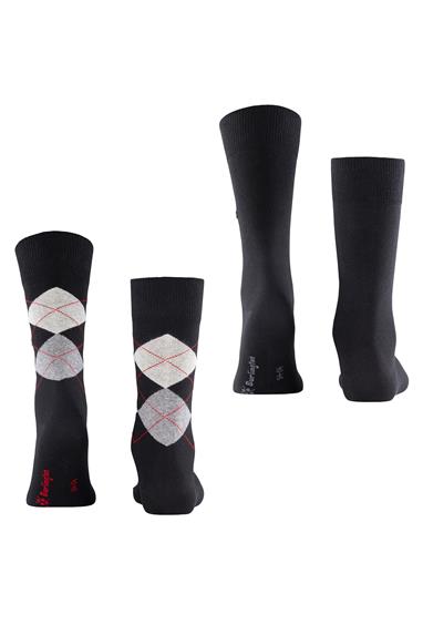 Burlington Erkek 2li Çorap Siyah