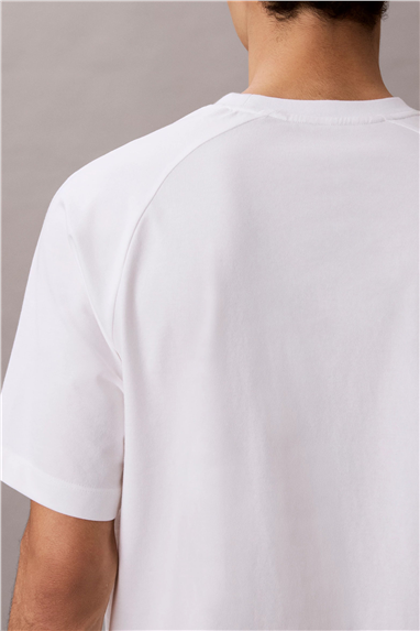 Calvin Klein Active Top Erkek Bisiklet Yaka T-Shirt Beyaz