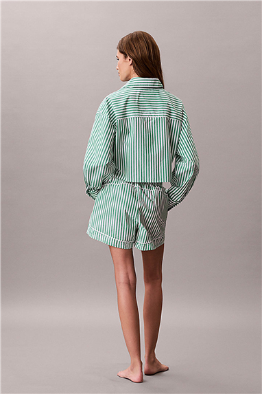 Calvin Klein Ck Graphic Cropped P Kadın Pijama Üstü Yeşil