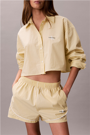 Calvin Klein Ck Graphic Poplin Tr Kadın Pijama Altı Beyaz