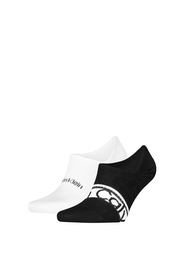 Calvin Klein Ck Men Footie HC 2P Logo Strip Erkek 2li Çorap Turkuaz