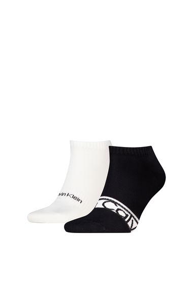 Calvin Klein Ck Men Sneaker 2P Logo Stripe Erkek 2li Çorap Turkuaz