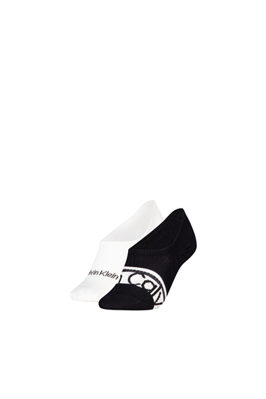 Calvin Klein Ck Women Footie HC 2P Logo Str Kadın 2li Çorap Turkuaz