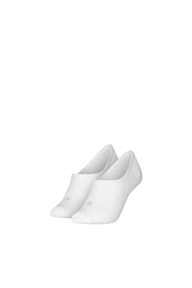 Calvin Klein Ck Women Footie HC 2P Structur Kadın 2li Çorap Siyah