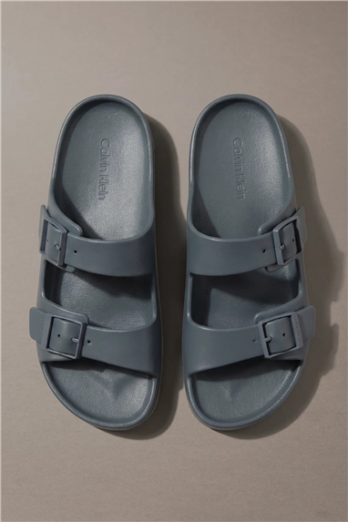 Calvin Klein Ergon Eva Double Bar Erkek Sandalet Gri