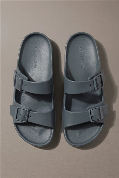 Calvin Klein Ergon Eva Double Bar Erkek Sandalet Gri