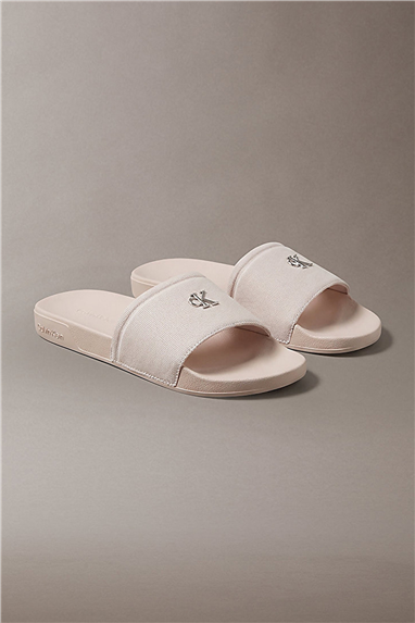Calvin Klein Ess Slide Canvas Hdw Kadın Terlik Bej