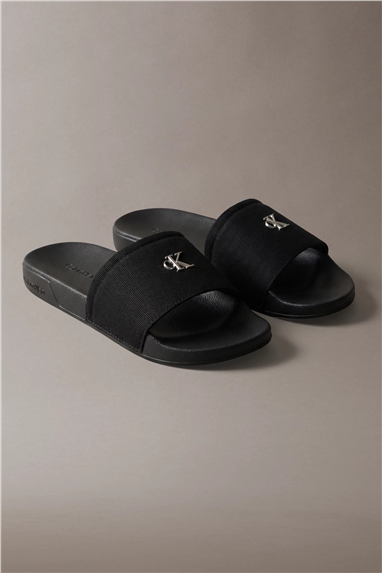 Calvin Klein Ess Slide Canvas Hdw Kadın Terlik Siyah