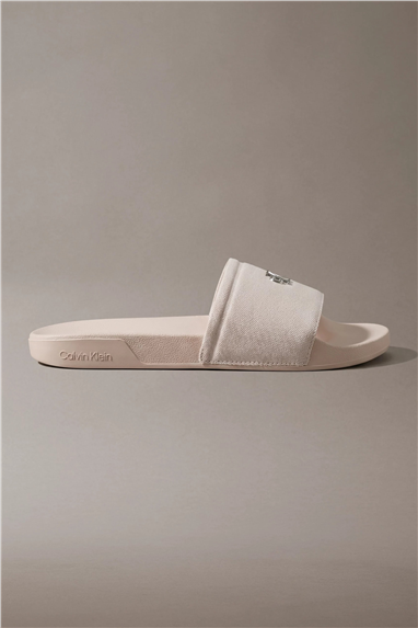 Calvin Klein Ess Slide Canvas Hdw Kadın Terlik Bej