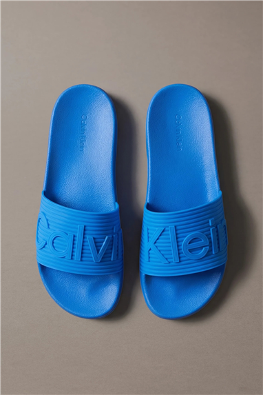 Calvin Klein Ess Slide Texture Erkek Terlik Mavi