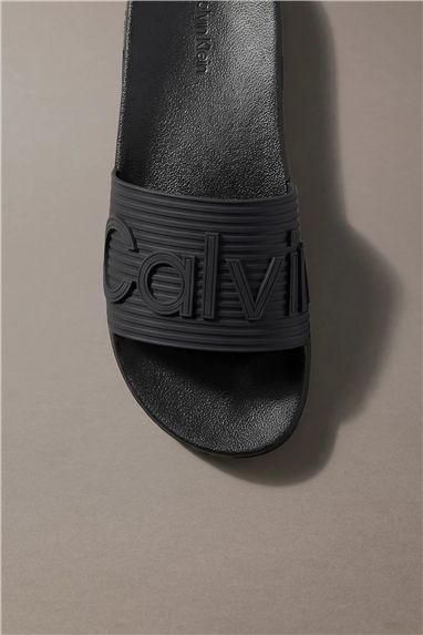 Calvin Klein Ess Slide Texture Erkek Terlik Siyah