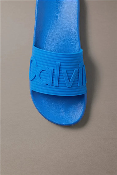 Calvin Klein Ess Slide Texture Erkek Terlik Mavi