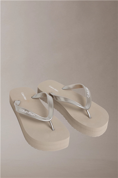 Calvin Klein Flatform Flip Flop M Kadın Terlik Gri