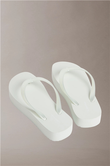 Calvin Klein Flatform Flip Flop M Kadın Terlik Yeşil