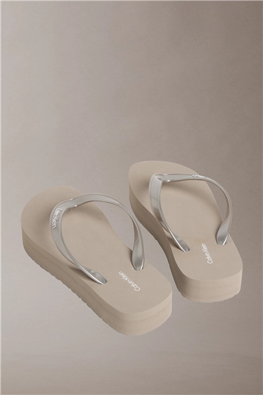 Calvin Klein Flatform Flip Flop M Kadın Terlik Gri