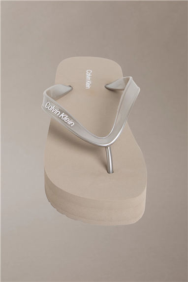 Calvin Klein Flatform Flip Flop M Kadın Terlik Gri