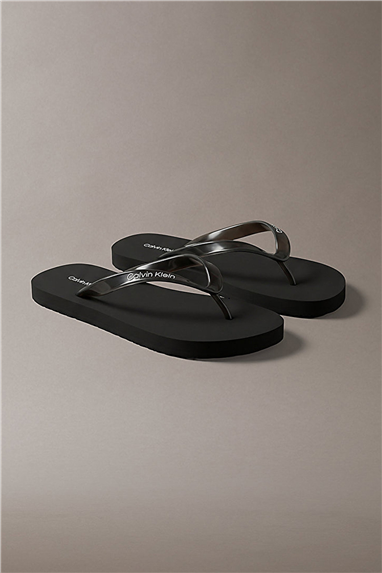 Calvin Klein Flip Flop Tpu Metall Kadın Terlik Siyah