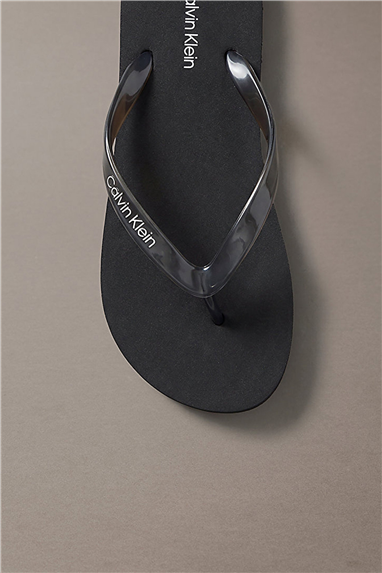 Calvin Klein Flip Flop Tpu Metall Kadın Terlik Siyah