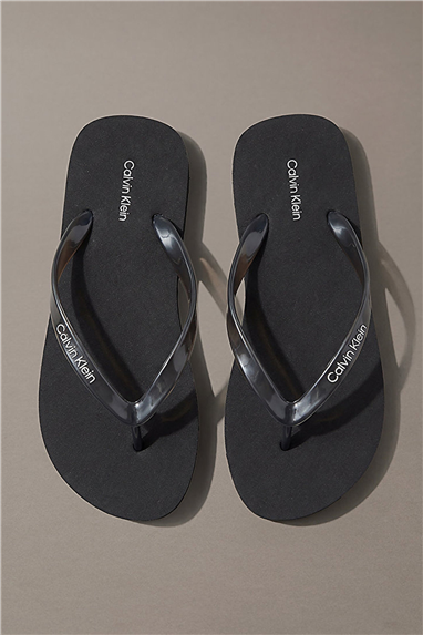 Calvin Klein Flip Flop Tpu Metall Kadın Terlik Siyah
