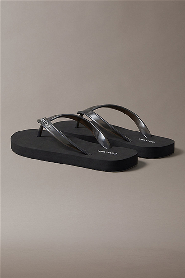 Calvin Klein Flip Flop Tpu Metall Kadın Terlik Siyah