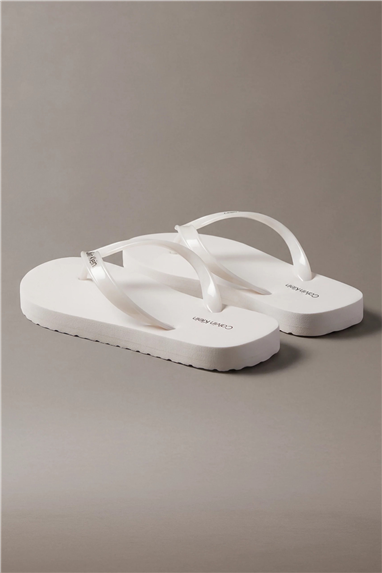 Calvin Klein Flip Flop Tpu Metall Kadın Terlik Beyaz