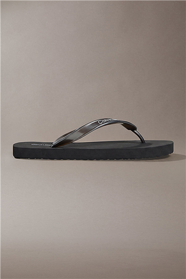 Calvin Klein Flip Flop Tpu Metall Kadın Terlik Siyah