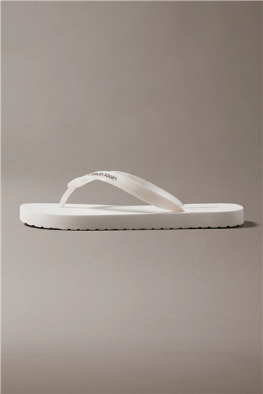 Calvin Klein Flip Flop Tpu Metall Kadın Terlik Beyaz