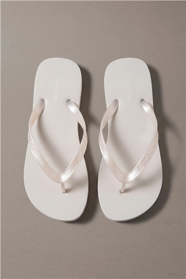 Calvin Klein Flip Flop Tpu Metall Kadın Terlik Gri