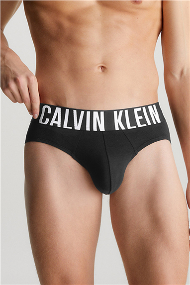 Calvin Klein Hip Brief 3Pk Erkek 3lü Boxer Siyah