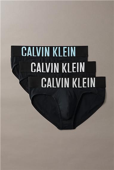 Calvin Klein Hip Brief 3Pk Erkek 3lü Boxer Mavi