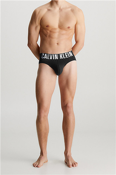 Calvin Klein Hip Brief 3Pk Erkek 3lü Boxer Siyah