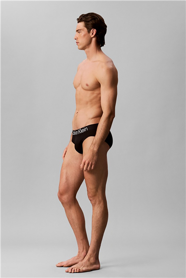 Calvin Klein Hip Brief 3Pk Erkek 3lü Boxer Siyah