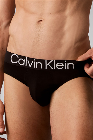 Calvin Klein Hip Brief 3Pk Erkek 3lü Boxer Siyah