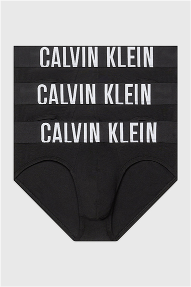 Calvin Klein Hip Brief 3Pk Erkek 3lü Boxer Siyah