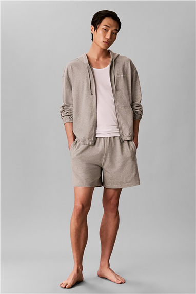 Calvin Klein Icon Essnl L/S Full Zıp Hoodıe Erkek Pijama Üstü Gri