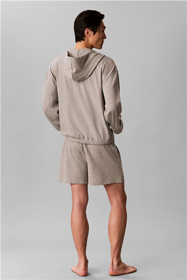 Calvin Klein Icon Essnl L/S Full Zıp Hoodıe Erkek Pijama Üstü Gri