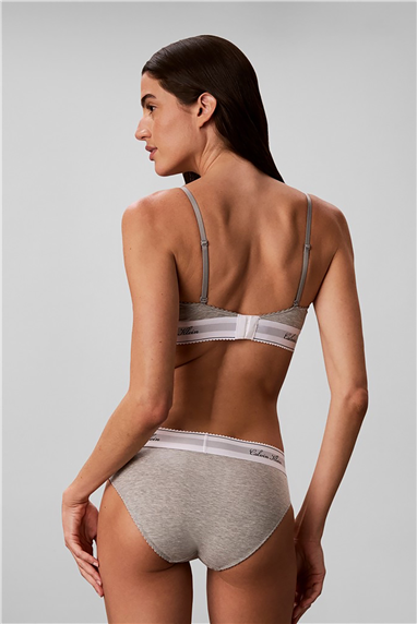 Calvin Klein Lightly Lined Bralette Kadın Sütyen Gri