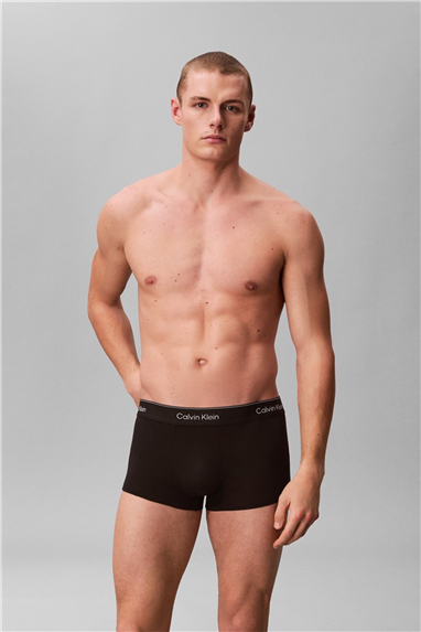 Calvin Klein Low Rise Trunk 3Pk Erkek 3lü Boxer Siyah