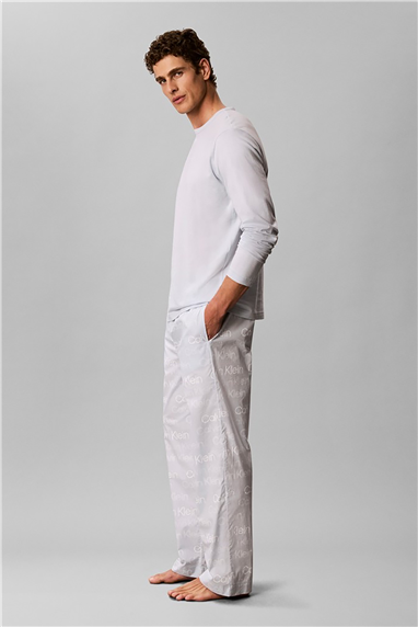 Calvin Klein Ls Tee Pant Set Erkek Pijama Takımı