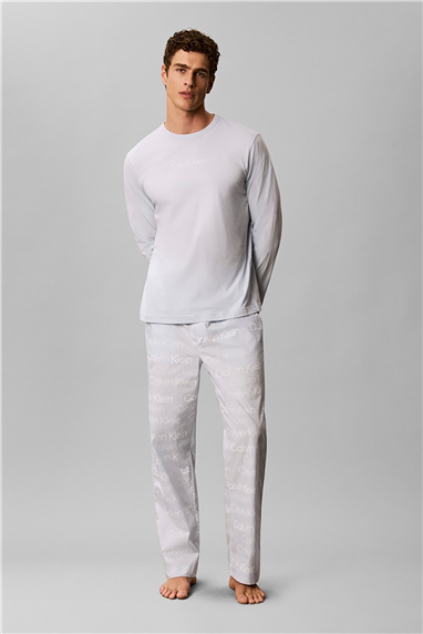 Calvin Klein Ls Tee Pant Set Erkek Pijama Takımı