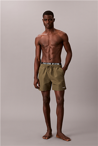 Calvin Klein Medium Drawstring Bo Erkek Şort Mayo Beyaz