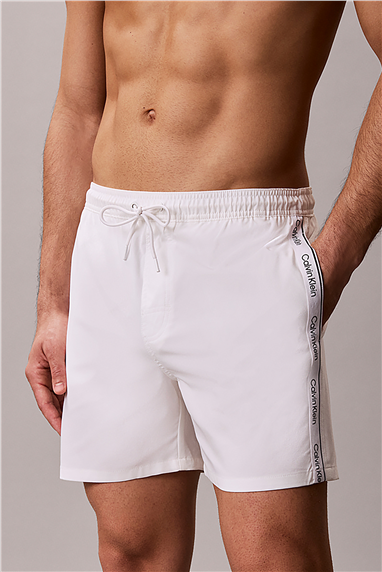 Calvin Klein Medium Drawstring Co Erkek Şort Mayo Beyaz