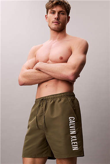 Calvin Klein Medium Drawstring Erkek Şort Mayo Beyaz