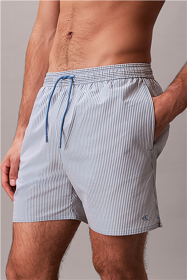 Calvin Klein Medium Drawstring Erkek Şort Mayo Mavi